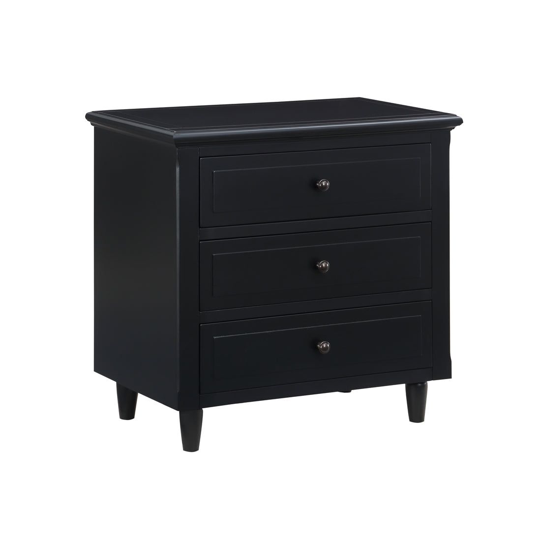 Eleni Wood Nightstand - Black