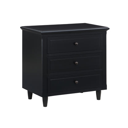 Eleni Wood Nightstand - Black