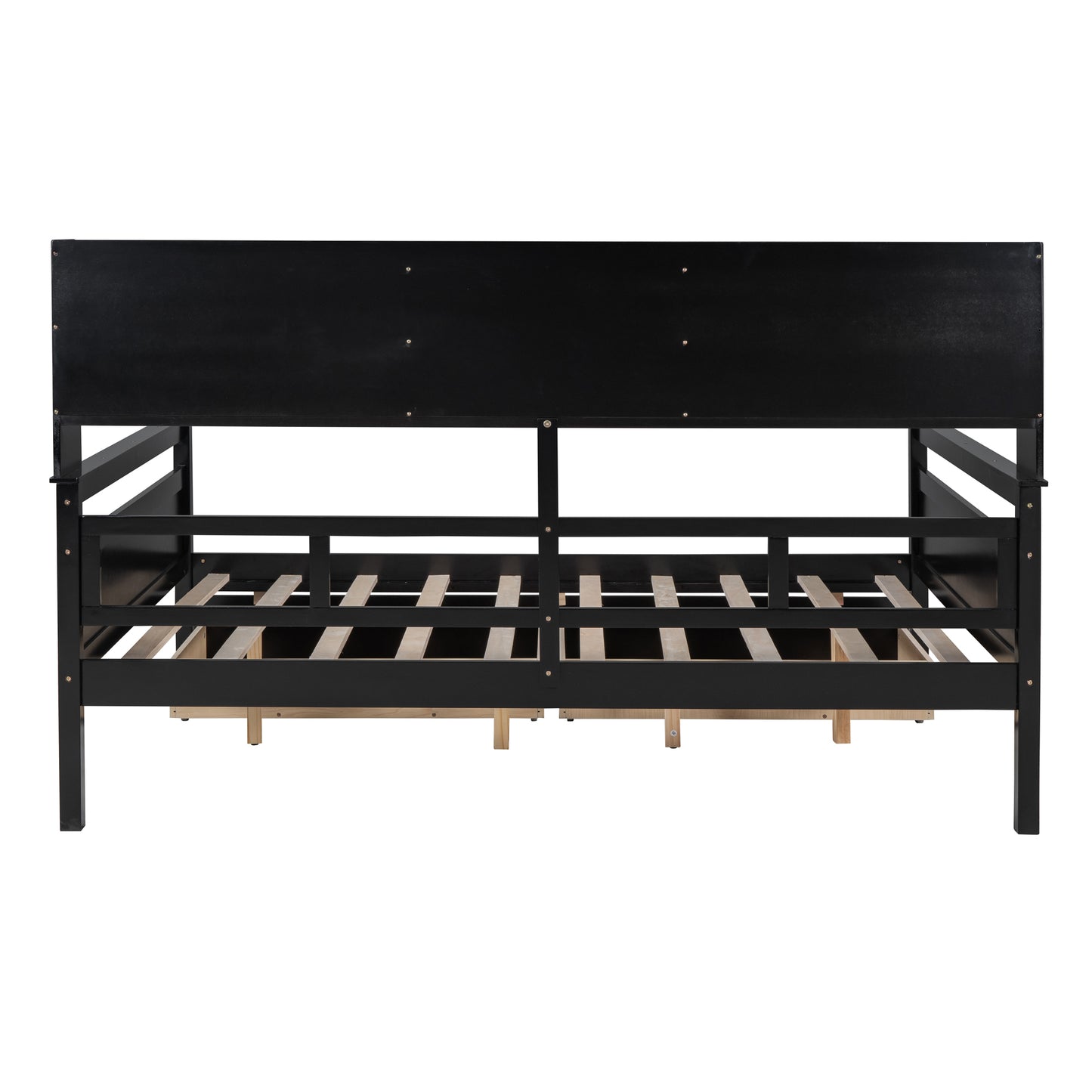 Ozi Full Size Metal Daybed with 2 Drawers - Espresso