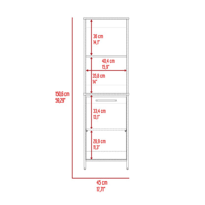 Forester 1-Shelf Pantry Cabinet - White