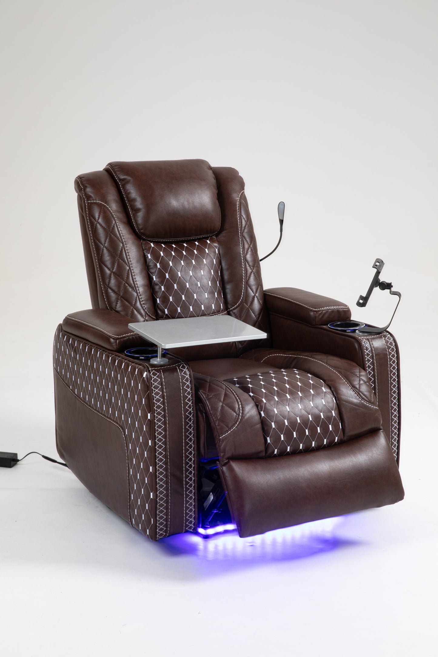 Warner One Power Recliner with Multifunctional Features - Brown
