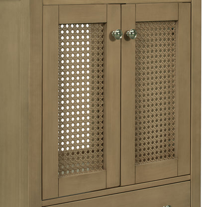 Rattan 24" Bathroom Vanity with Ceramic Basin