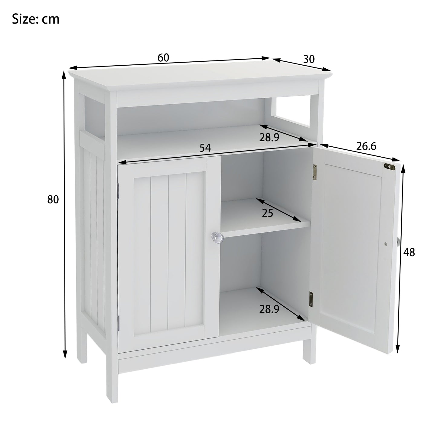 Rome Bathroom Cabinets Storage - White