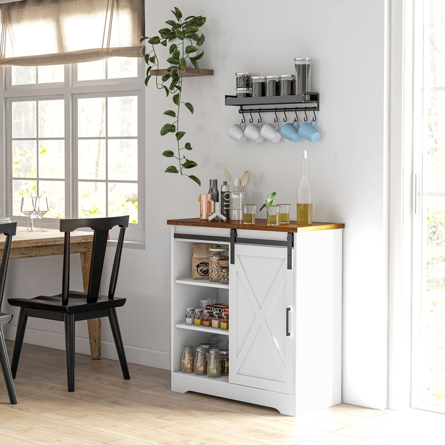 Arredo Farmhouse Sideboard Buffet - White