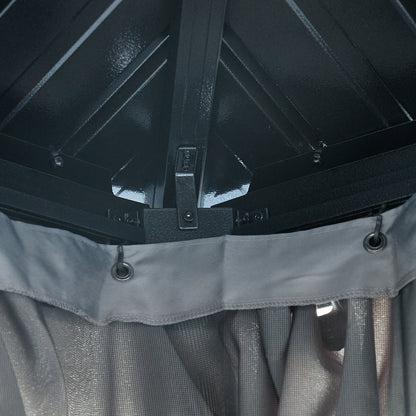 Afix 12 X 12 ft  Permanent Hardtop Gazebo Canopy - Black