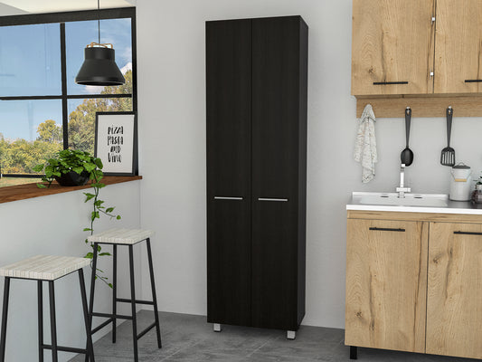 Nalani Rectangle Pantry Cabinet - Black