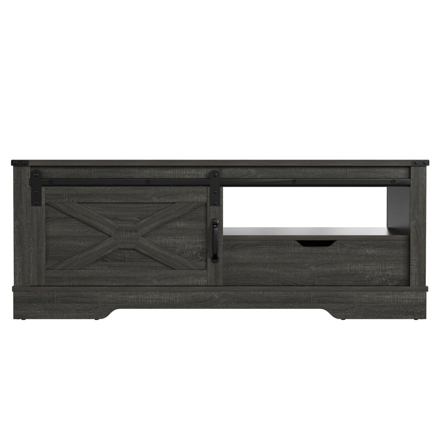 Barnwood Coffee Storage Table - Dark Gray