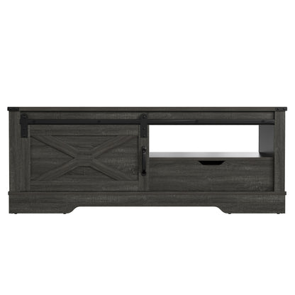 Barnwood Coffee Storage Table - Dark Gray
