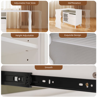 Pippa L-Shaped Modern Farmhouse Sideboard Buffet