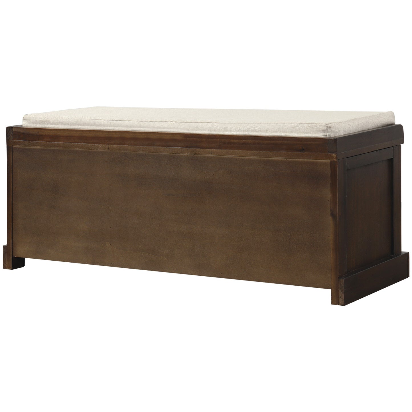 Bella Storage Bench with 3 Removable Classic Rattan Basket - Espresso
