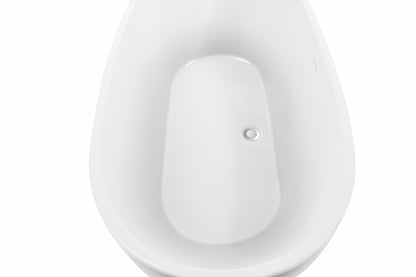 Osha 67"  Acrylic Freestanding Soaking Bathtub  - White