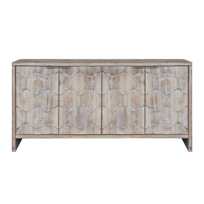 Toni 4 Door Accent Buffet Server Cabinet - Natural