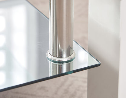 Pearl 2-Tier Coffee Table with Tempered Glass