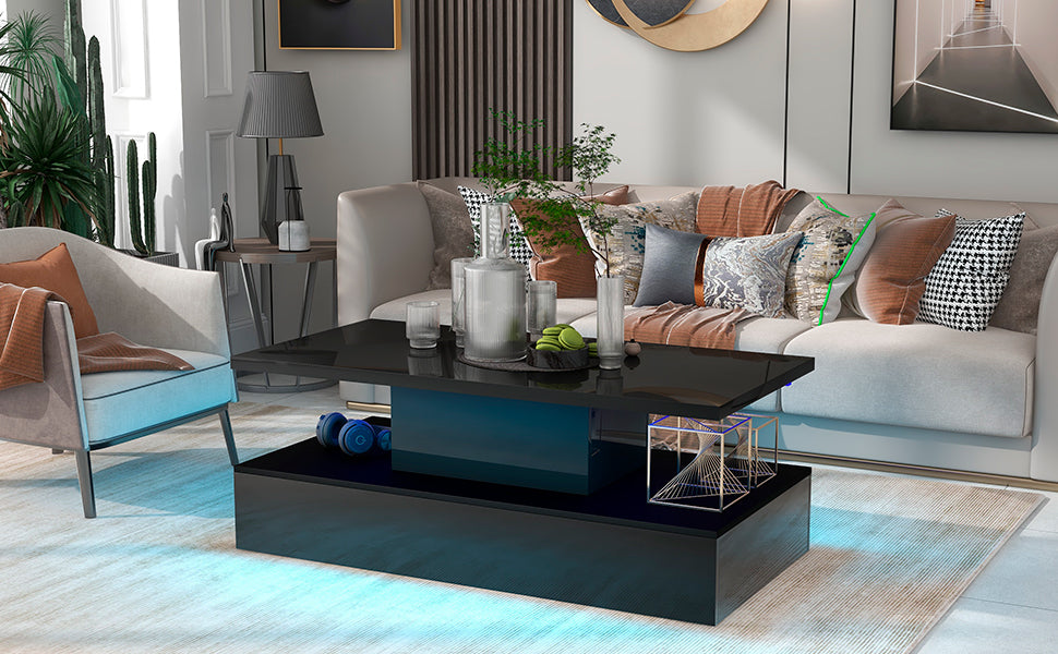 Glow Coffee Table with 16 Color LED Lghting