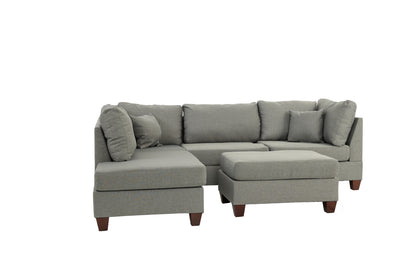 Kapo 3 Pcs Sectional Sofa Set - Gray
