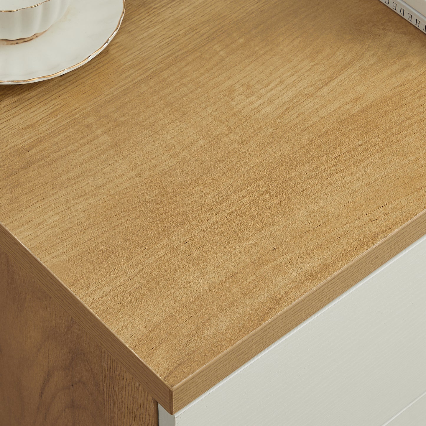 Olson Drawer Dresser Cabinet - White Oak