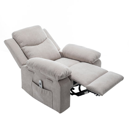 Aether Power Recliner Chair with Adjustable Massage Function - Beige