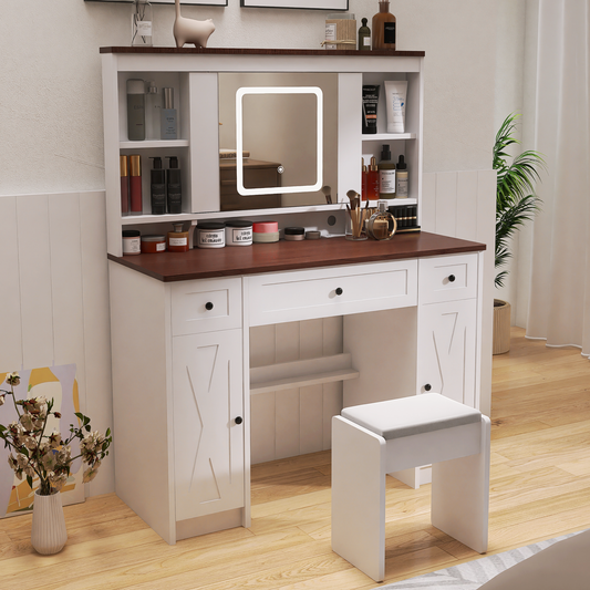 Cleo III Makeup Vanity Desk Set