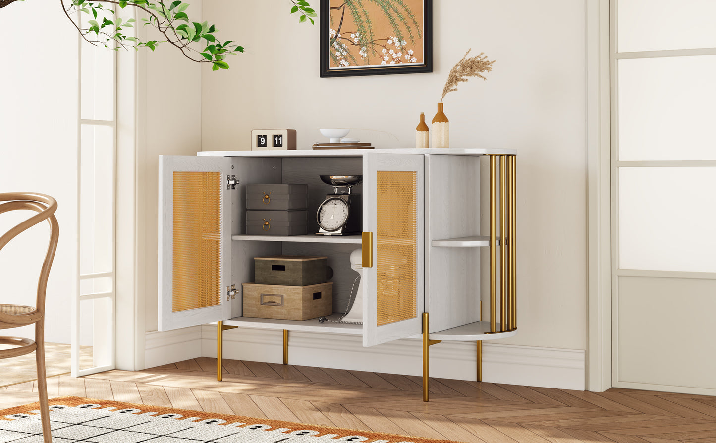 Amari 2- Rattan Door - White