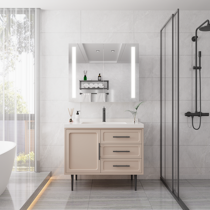 Nook Medicine Cabinet with LED Vanity Mirror