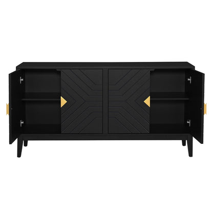 Dalton 4-Door Sideboard Buffet - Black