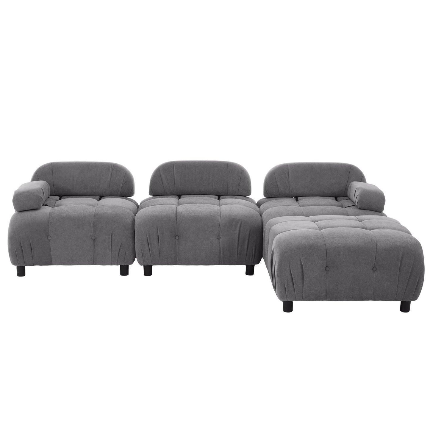 Moby Modular Convertible Sectional Sofa - Gray