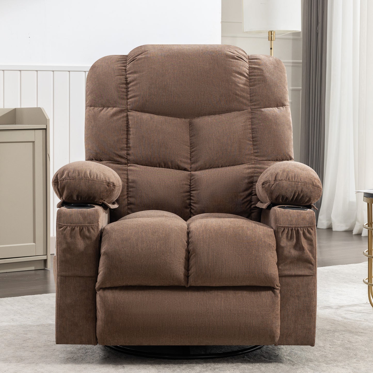 Cruiser Massage Rocker Recliner Chair - Brown