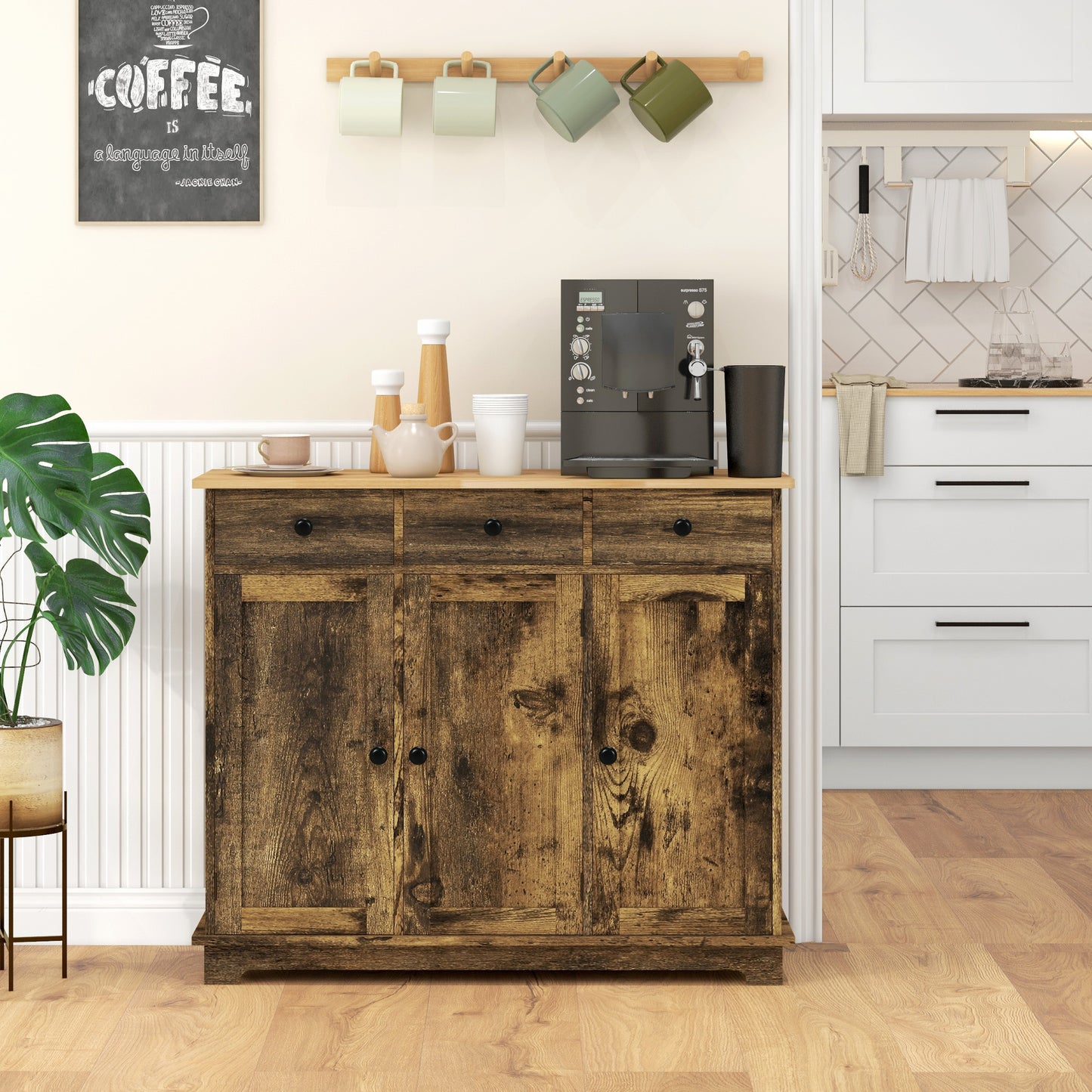 Moso Sideboard Buffet - Rustic Brown