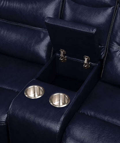 Aashi Loveseat w/Console - Navy