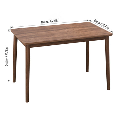Burchard 5pc Dining Set Table 4x Side Chairs - Walnut