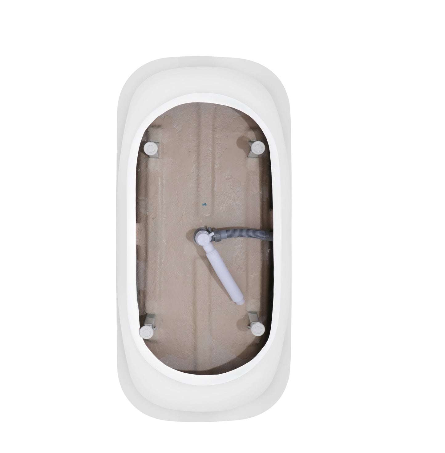 Hydra Acrylic Alcove Freestanding Soaking Bathtub - White