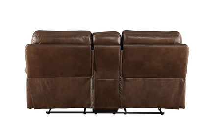 Aashi Loveseat w/Console - Brown