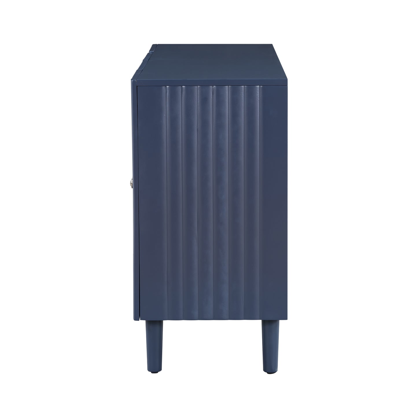 Butler Wavy Pattern Doors Sideboard Buffet - Navy Blue