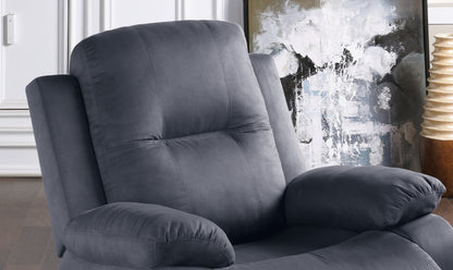 Freda Microfiber Motion Recliner - Ebony