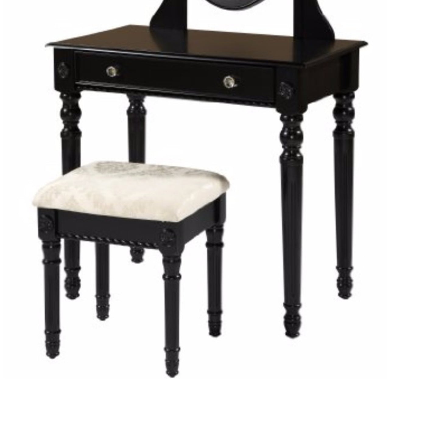 Mason Wooden Vanity Set with Adjustable Mirror and Drawer