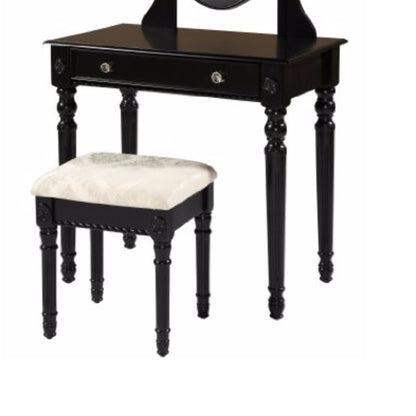 Mason Wooden Vanity Set with Adjustable Mirror and Drawer