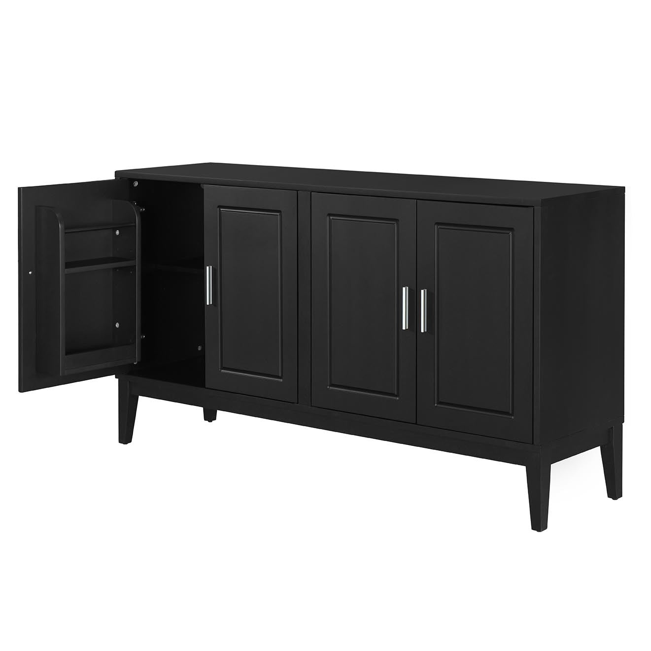Sonia 4-Door Sideboard Buffet - Black