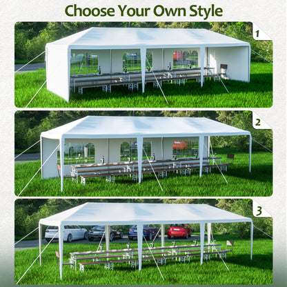Bryon 10x30 ft Wedding Party Canopy - White