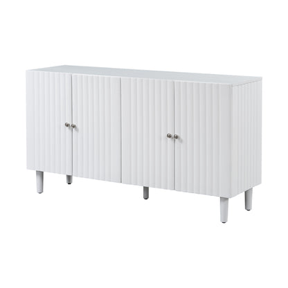 Butler Wavy Pattern Doors Sideboard Buffet - White