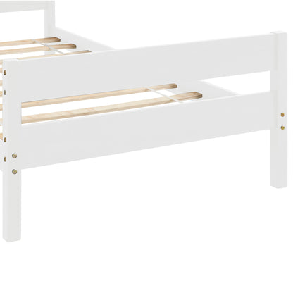 Saba Twin Size Platform Bed Frame - White