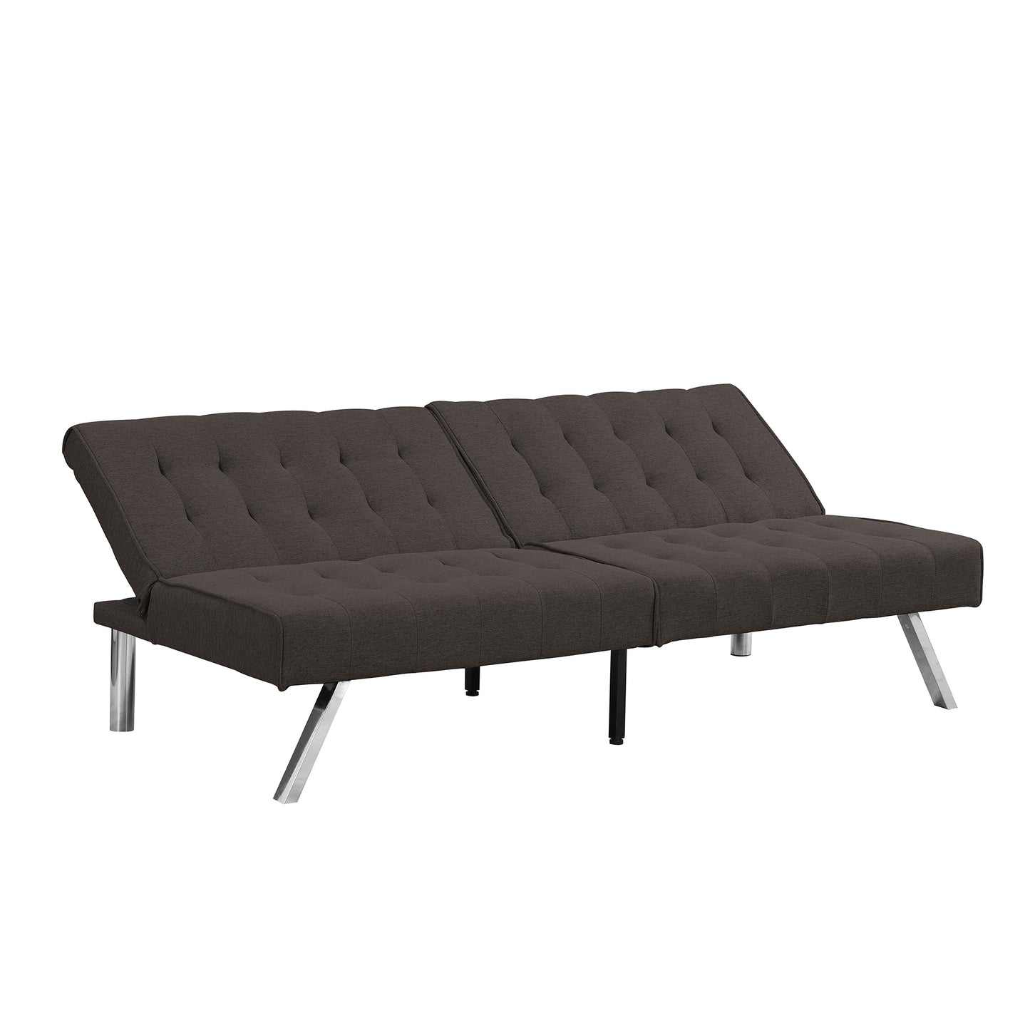 Fuji Convertible Sofa Bed WStainless Leg - Espresso