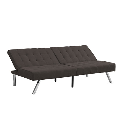 Fuji Convertible Sofa Bed WStainless Leg - Espresso