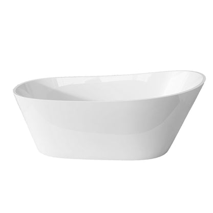Cavi 67" Acrylic Freestanding Soaking Bathtub  - Gloss White