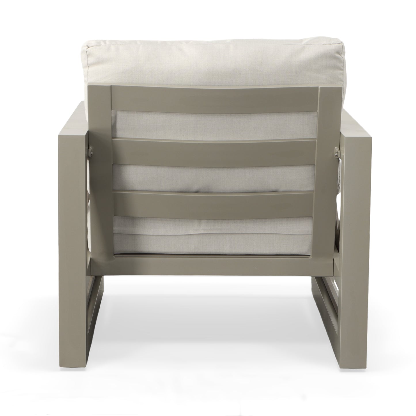 Chamo Outdoor Patio Beveled Panels Armchair - Tan