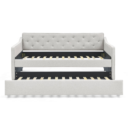 Hana Twin Size Daybed with Twin Size Trundle - Beige