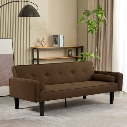 Aziza Convertible Sofa Bed - Dark Brown