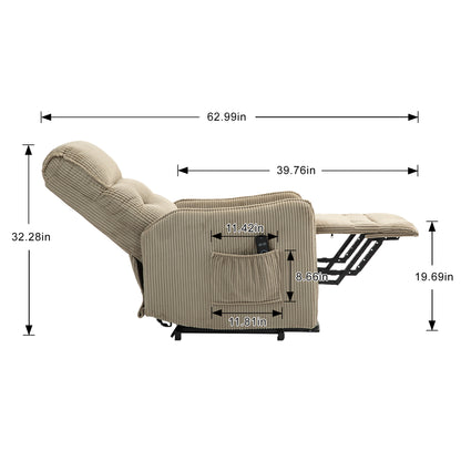Fraser Electric Recliner Chair - Camel