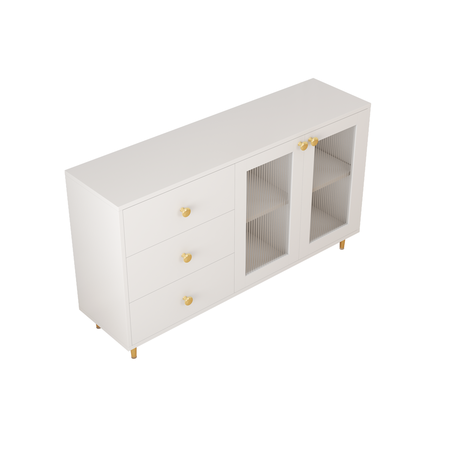Abi Modern Minimalist Side Cabinets - White