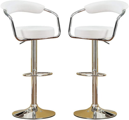 Park Adjustable Swivel  Bar Stool - Black Set of 2