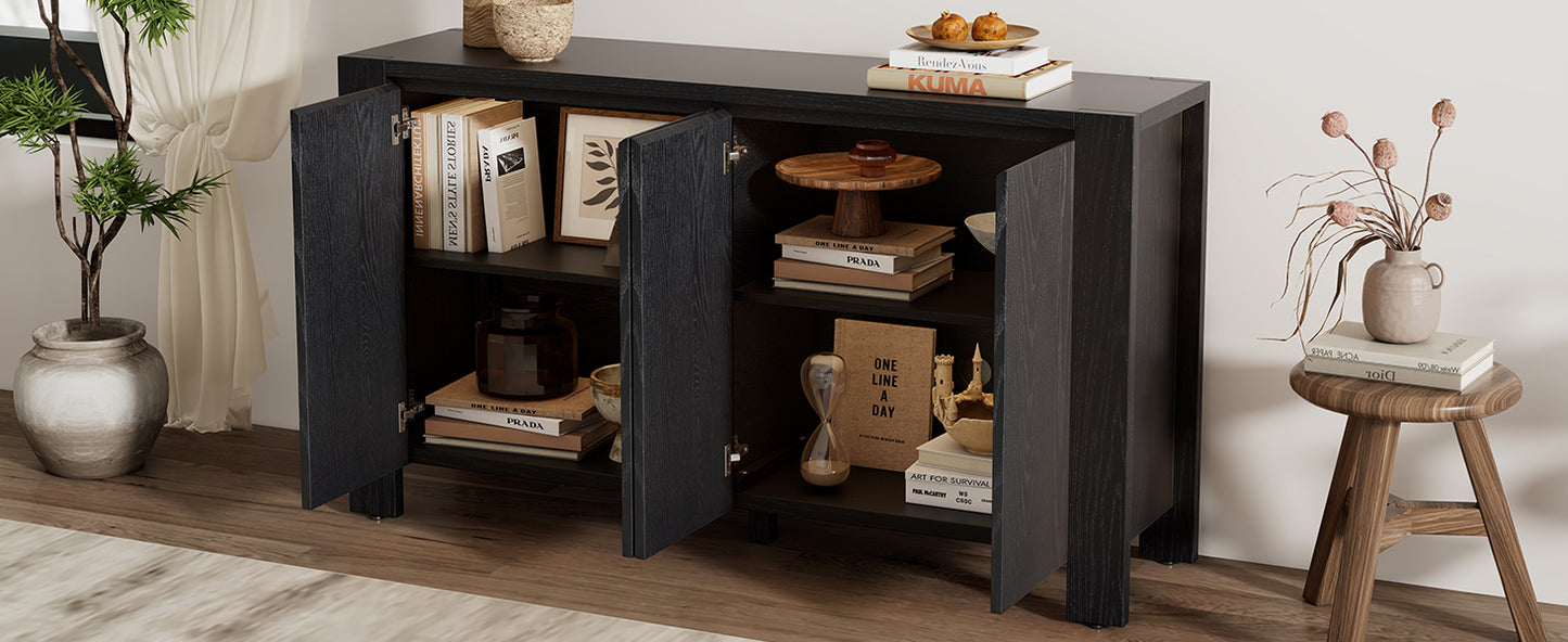 Cruz 4-door Sideboard - Black